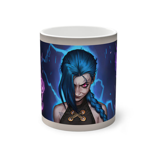 Personalisierte Jinx Mad Farbwechsel-Keramiktasse - Individuelles Geschenk