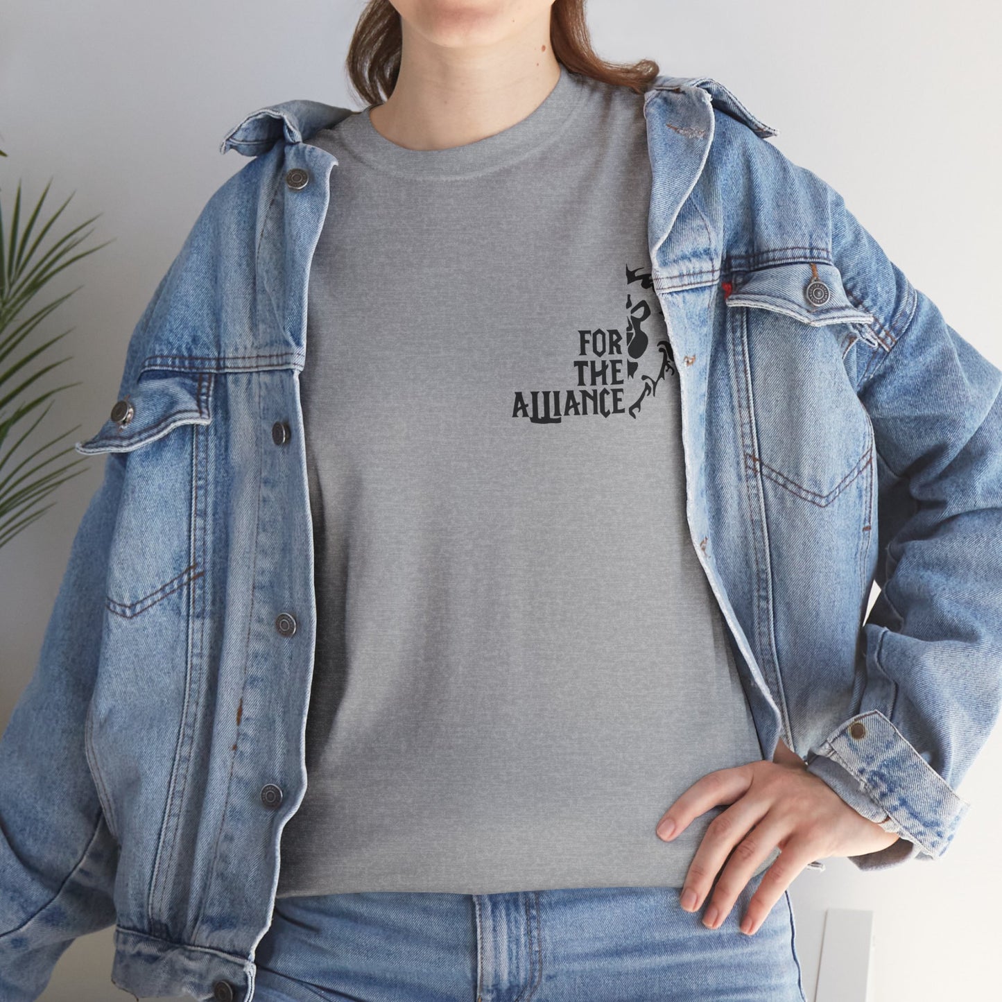 Unisex „Für die Allianz“ T-Shirt aus schwerer Baumwolle