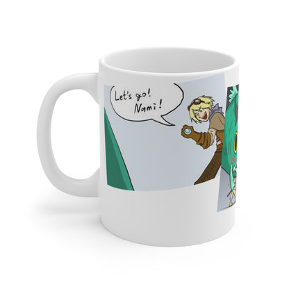 Personalisierte Nami und Ezreal Keramiktasse - Individuelles Geschenk