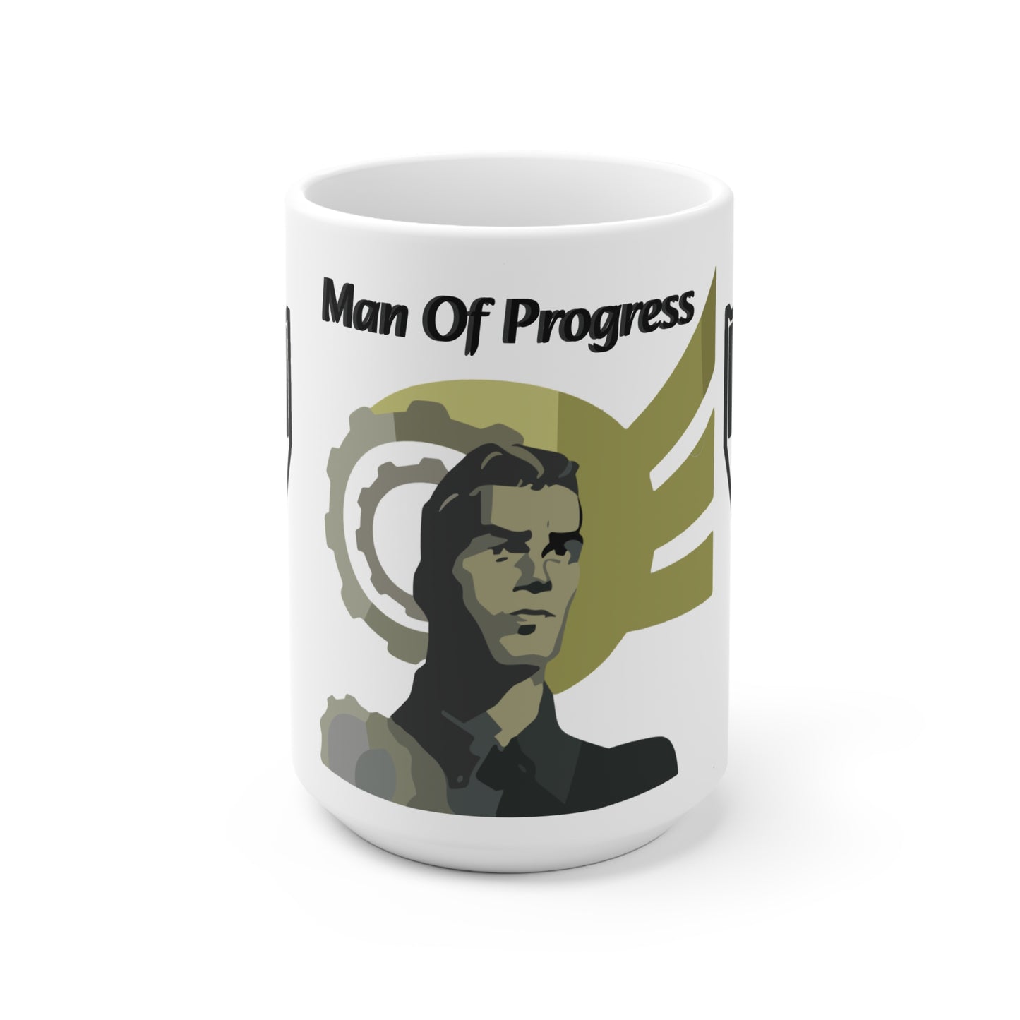 Personalized Man Of Progress Ceramic Mug - Custom Gift