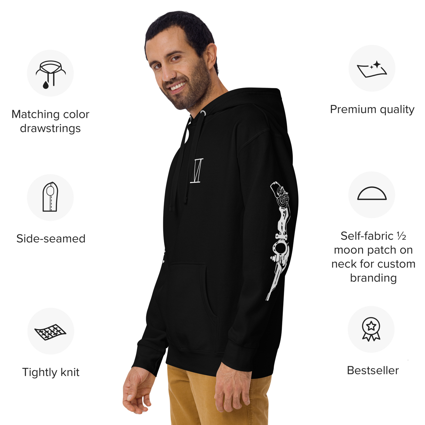 VI Unisex Hoodie – Einzigartiges Design für Fans