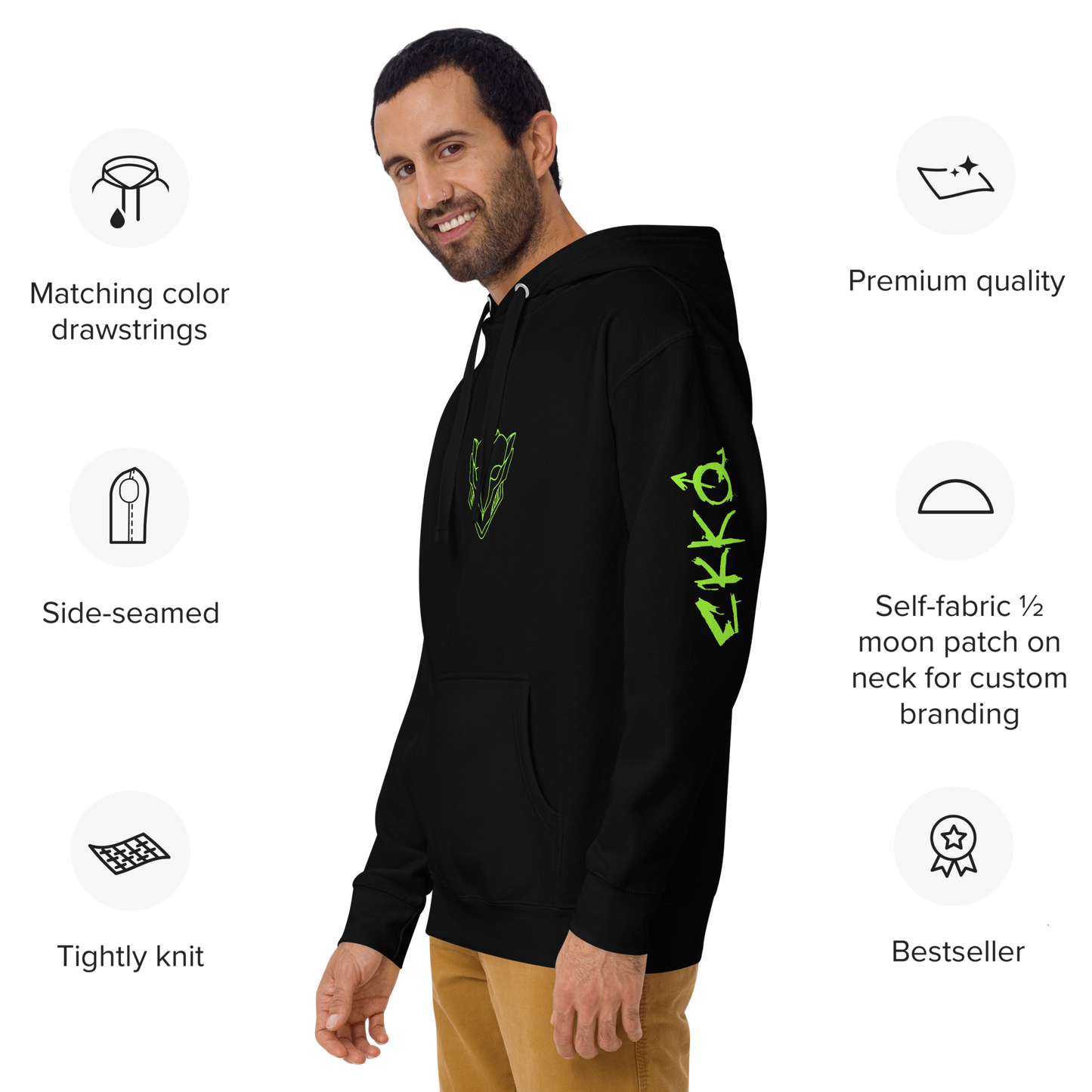 Custom Hoodie Ekko- Unisex Heavy Blend Hooded Sweatshirt