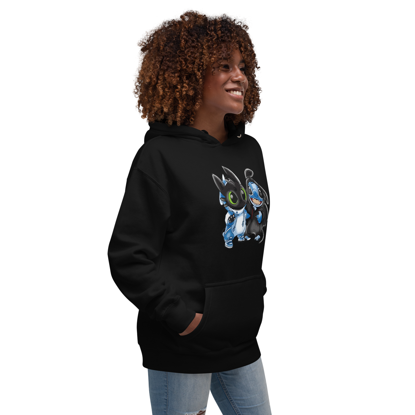 Ohnezahn und Stitch Unisex Heavy Blend™ Kapuzenpullover, Custom Hoodie