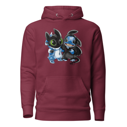 Ohnezahn und Stitch Unisex Heavy Blend™ Kapuzenpullover, Custom Hoodie