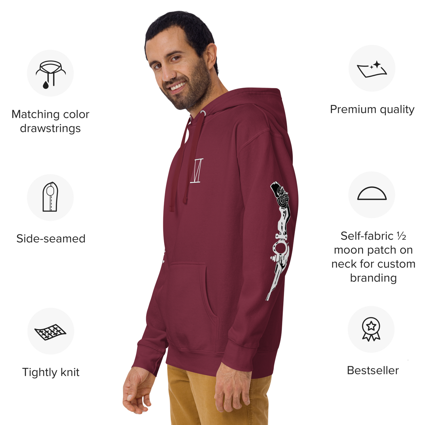 VI Unisex Hoodie – Einzigartiges Design für Fans