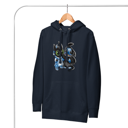 Toothless and Stitch Unisex Heavy Blend™ Hooded Sweatshirt, Custom Hoodie