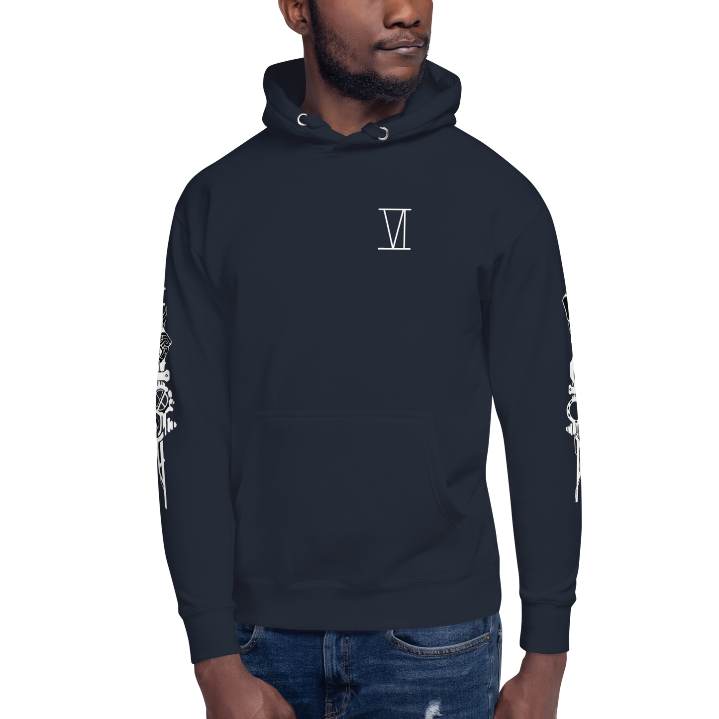 VI Unisex Hoodie – Einzigartiges Design für Fans