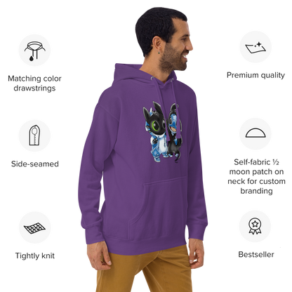 Ohnezahn und Stitch Unisex Heavy Blend™ Kapuzenpullover, Custom Hoodie