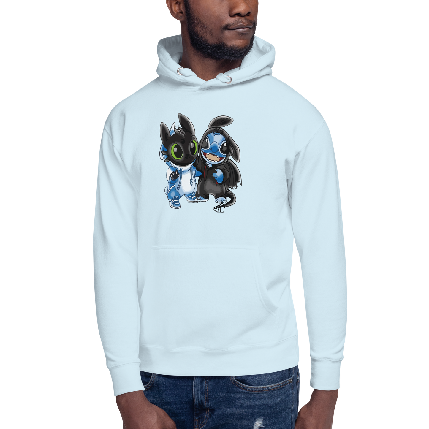 Ohnezahn und Stitch Unisex Heavy Blend™ Kapuzenpullover, Custom Hoodie