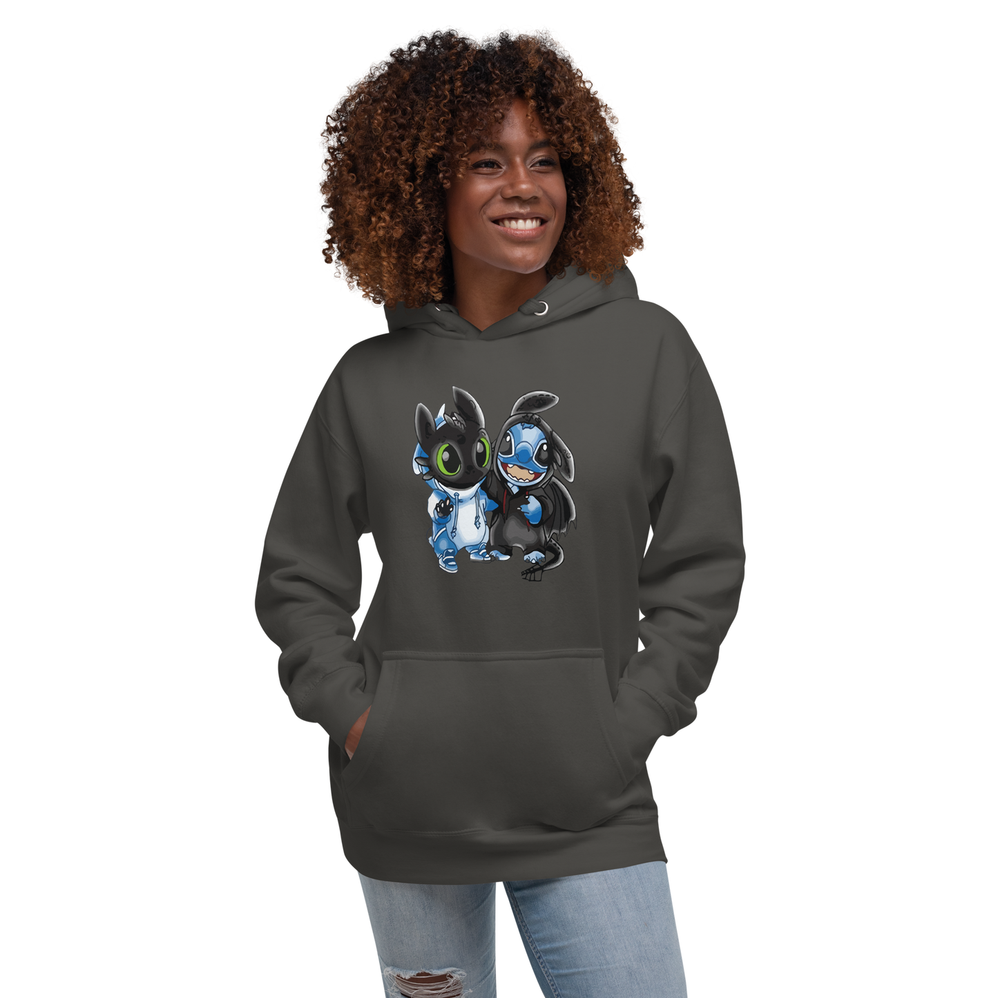 Ohnezahn und Stitch Unisex Heavy Blend™ Kapuzenpullover, Custom Hoodie